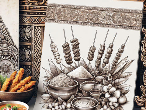 Keindahan Sketsa Makanan Tradisional Indonesia yang Menyentuh Jiwa Pemirsa